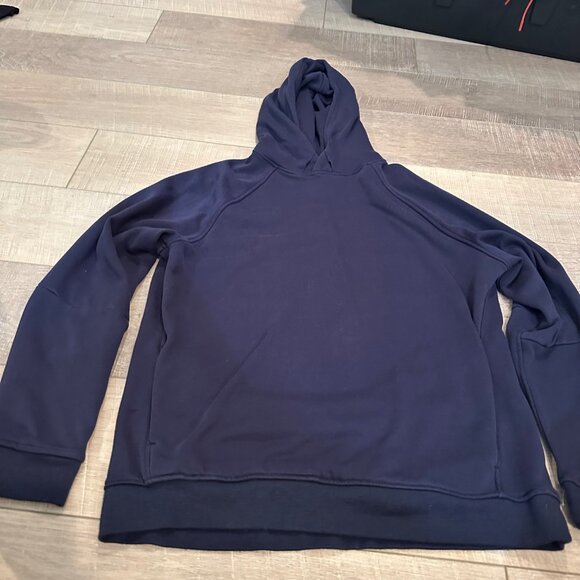 KENNETH COLE WOMENS LARGE ACTIVE NAVY BLUE HOODIE - Picture 2 of 8